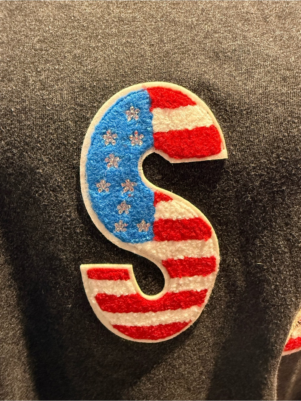 BiBi from Lizard Thicket Boutique Oversized Tee with USA Flag Appliqué - Picture 2 of 3